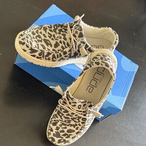 Hey Dude Women’s Moccasins in Leopard Print